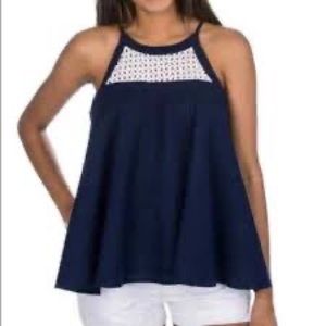 Lauren James Navy Cassidy Swing Top